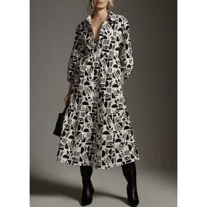 Maeve By Anthropologie The Bettina Tiered Shirt Midi Dress